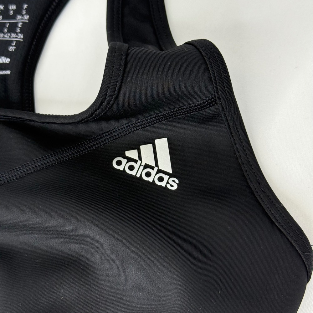 Adidas Techfit Climalite Womens Racerback Sports Bra Black Medium Support Small‎ - Picture 5 of 10
